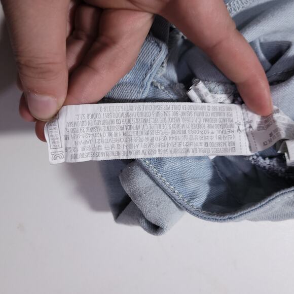 Forever21 Classic High Rise Cuffed Light Wash Denim Short Shorts Size 28 Boho - Picture 8 of 11